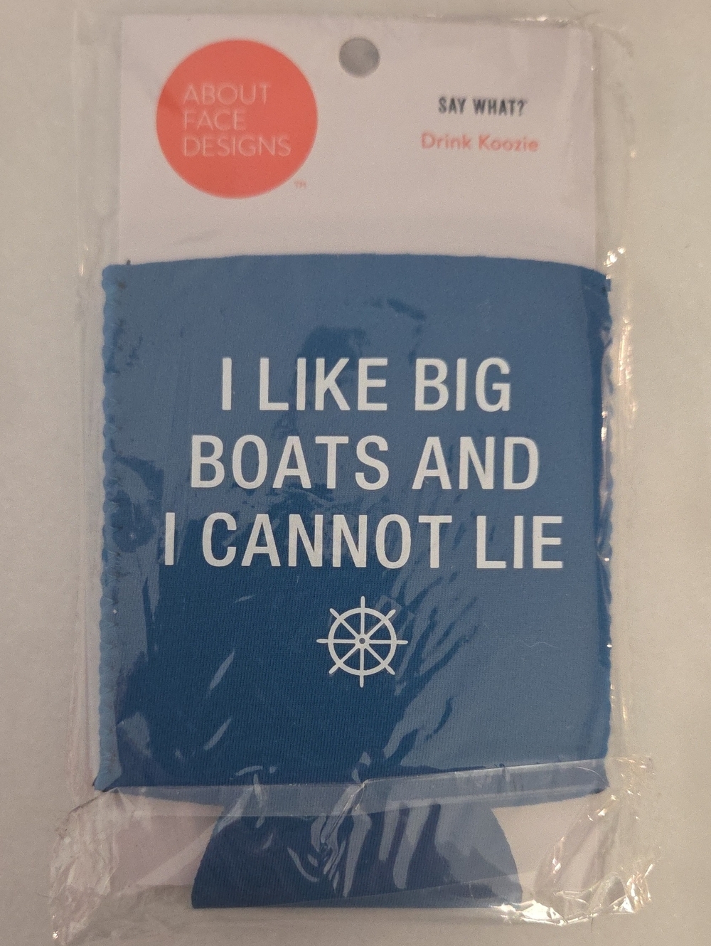 Blue 'I Like Big Boats' Drink Koozie